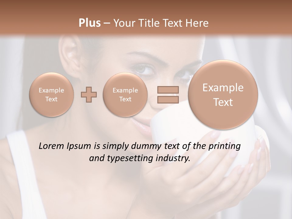 White Beautiful Woman PowerPoint Template
