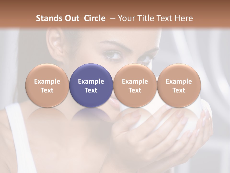 White Beautiful Woman PowerPoint Template