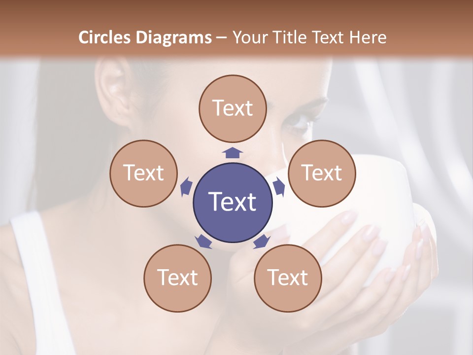 White Beautiful Woman PowerPoint Template