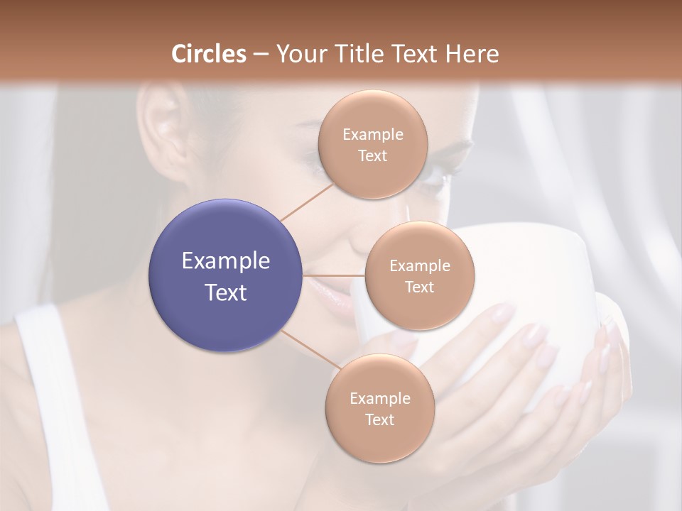 White Beautiful Woman PowerPoint Template