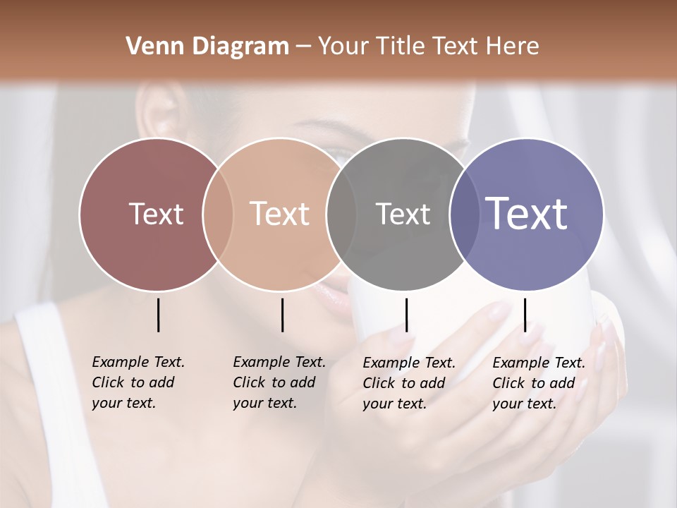 White Beautiful Woman PowerPoint Template
