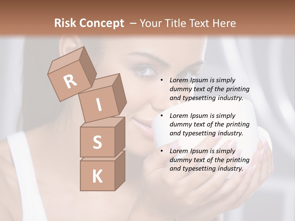 White Beautiful Woman PowerPoint Template