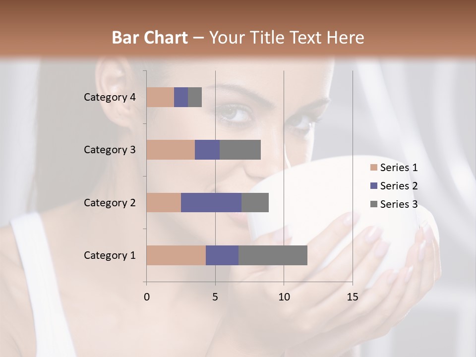 White Beautiful Woman PowerPoint Template
