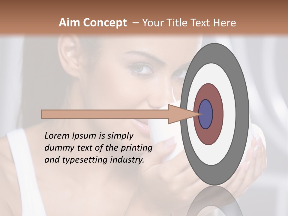 White Beautiful Woman PowerPoint Template