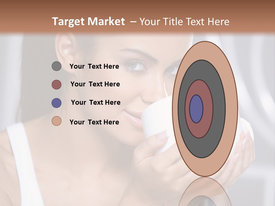 White Beautiful Woman PowerPoint Template