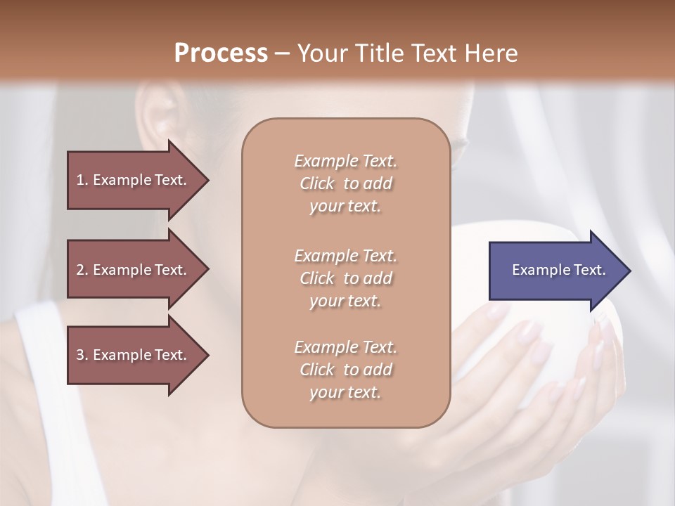 White Beautiful Woman PowerPoint Template
