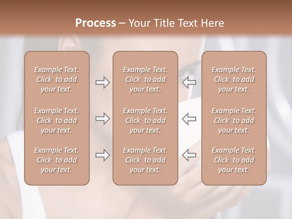 White Beautiful Woman PowerPoint Template
