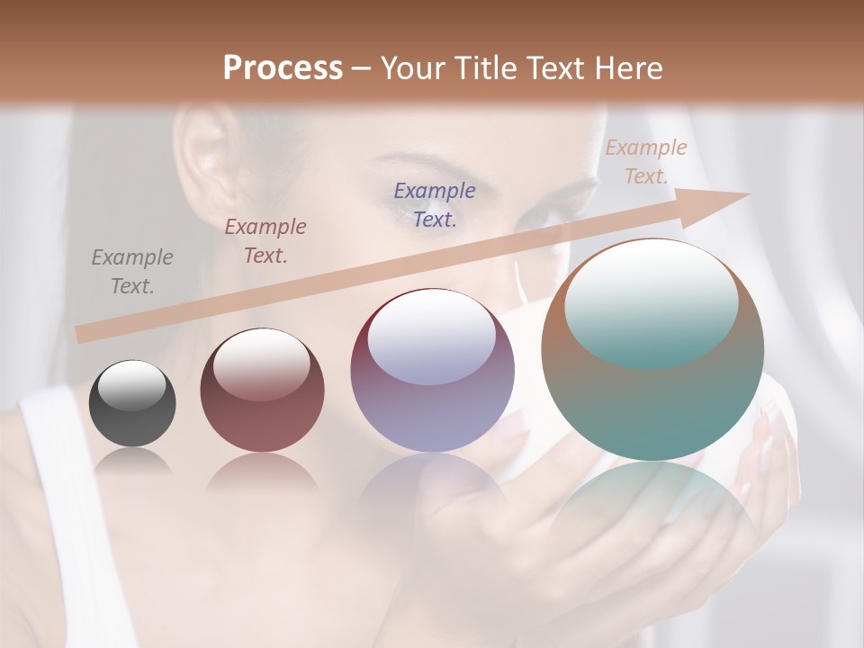 White Beautiful Woman PowerPoint Template