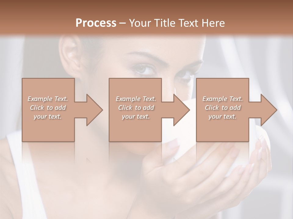 White Beautiful Woman PowerPoint Template
