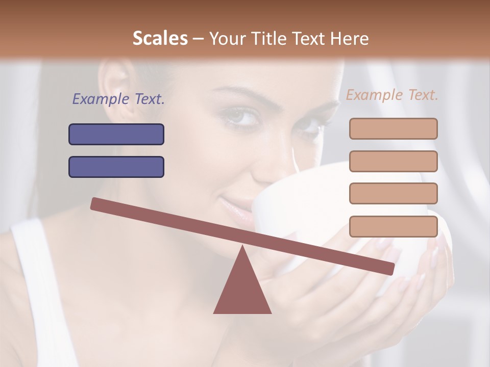White Beautiful Woman PowerPoint Template