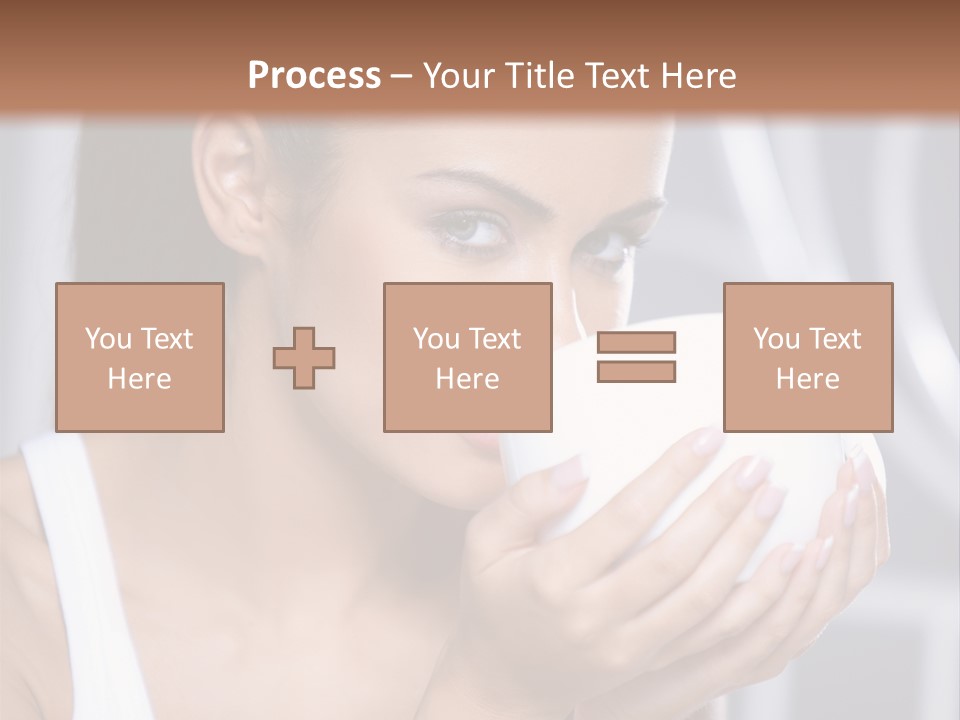 White Beautiful Woman PowerPoint Template