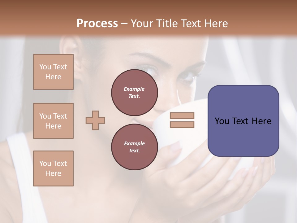 White Beautiful Woman PowerPoint Template