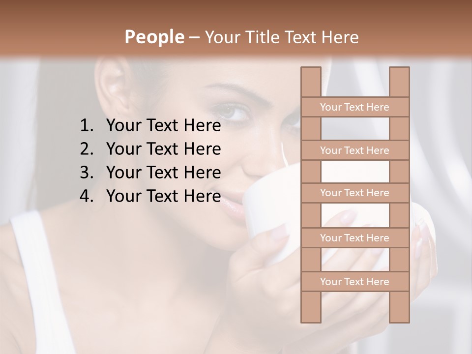 White Beautiful Woman PowerPoint Template