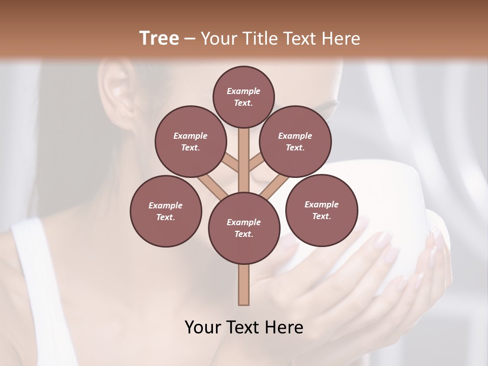 White Beautiful Woman PowerPoint Template