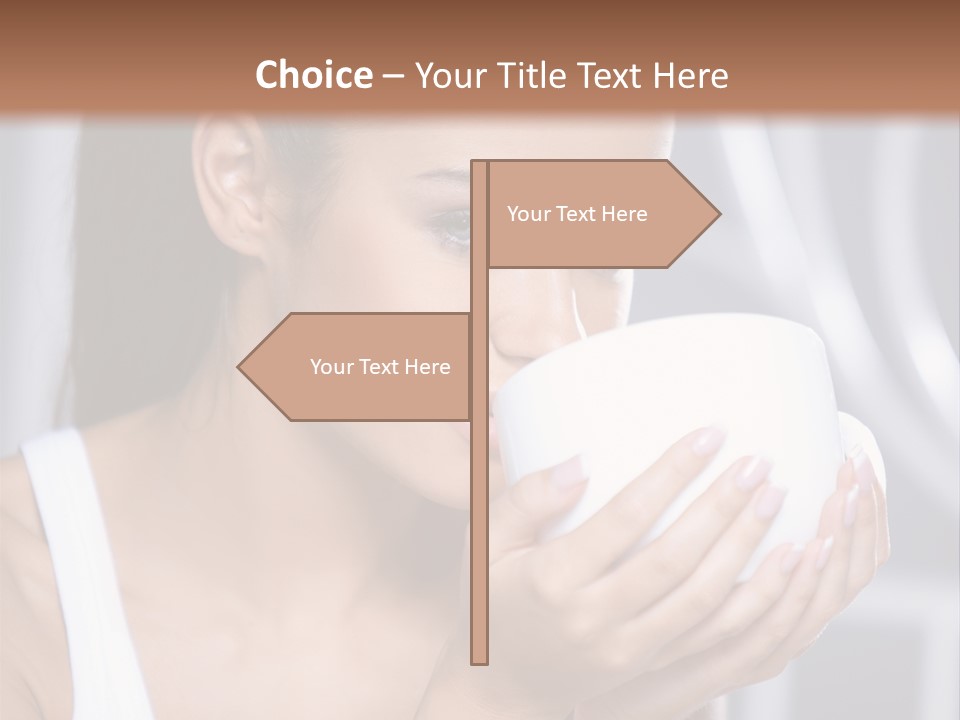 White Beautiful Woman PowerPoint Template