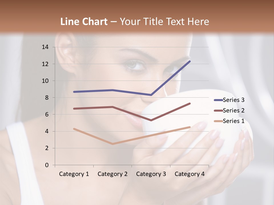White Beautiful Woman PowerPoint Template