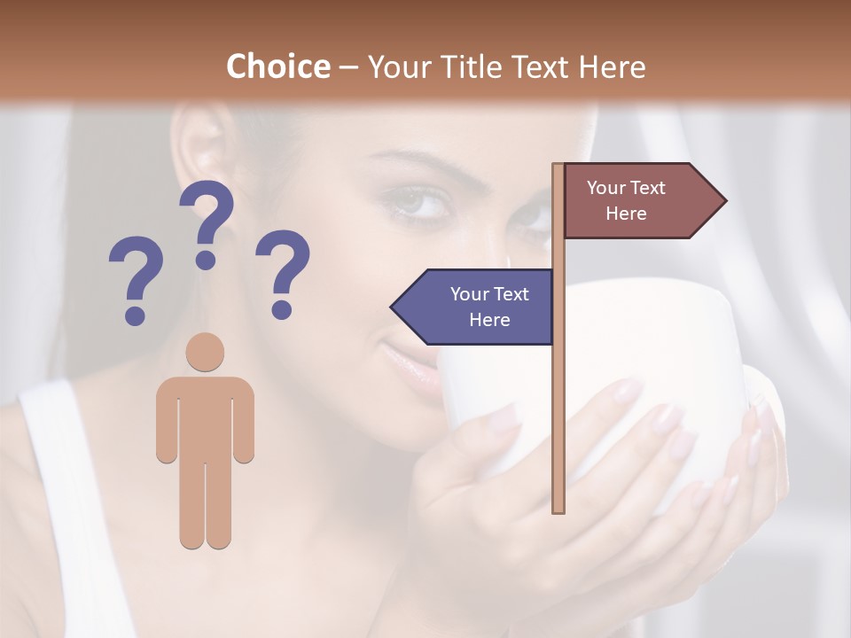 White Beautiful Woman PowerPoint Template