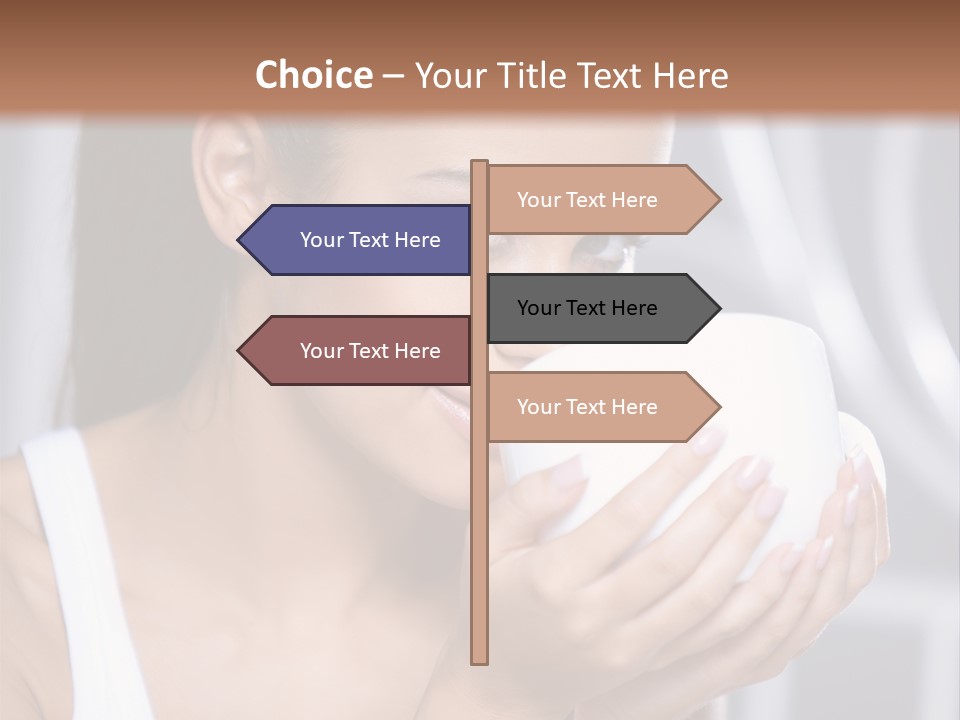 White Beautiful Woman PowerPoint Template