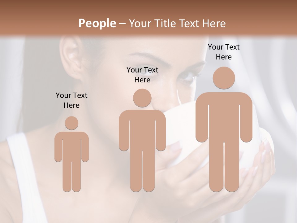 White Beautiful Woman PowerPoint Template