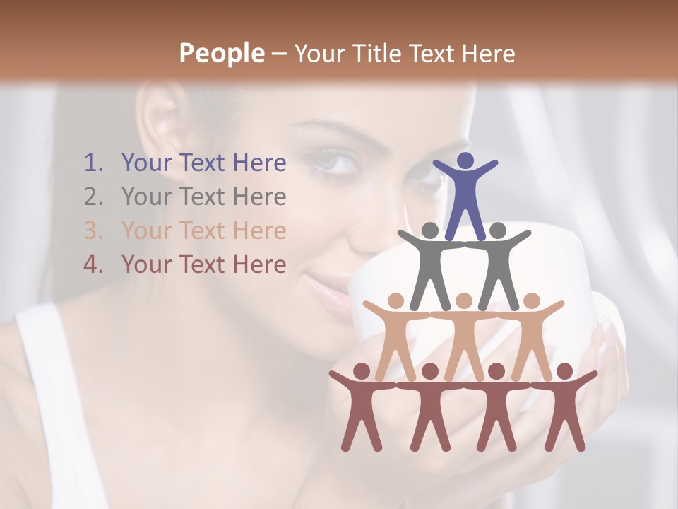 White Beautiful Woman PowerPoint Template
