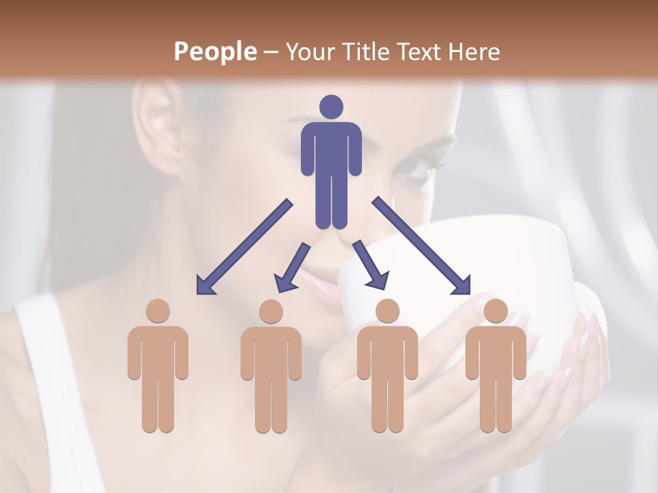 White Beautiful Woman PowerPoint Template