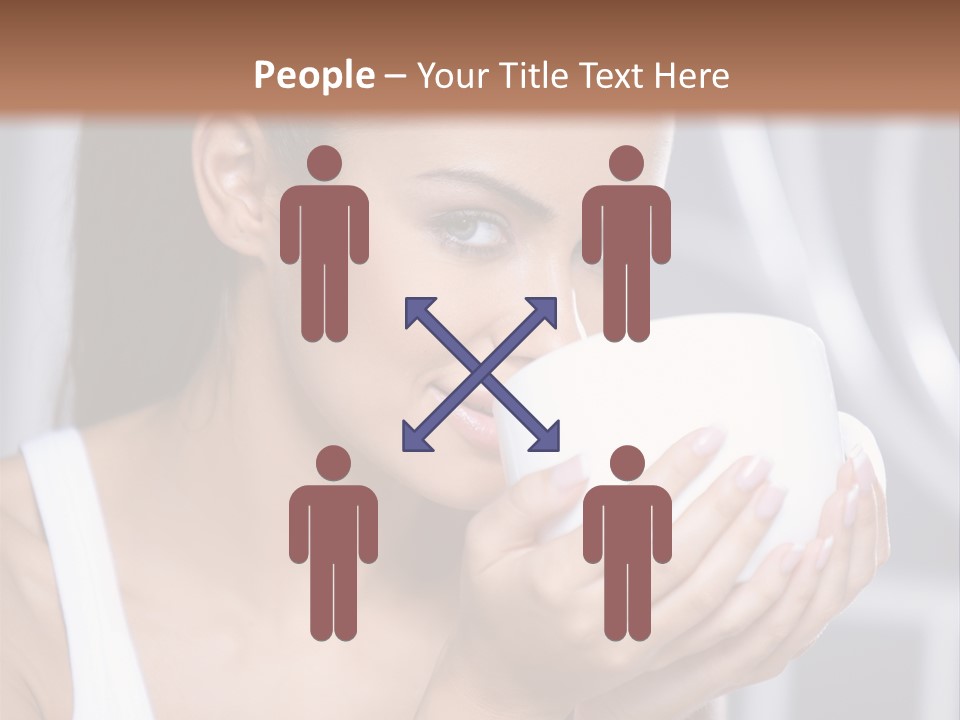 White Beautiful Woman PowerPoint Template