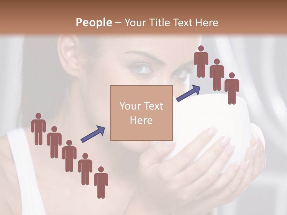 White Beautiful Woman PowerPoint Template