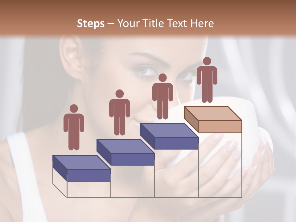 White Beautiful Woman PowerPoint Template