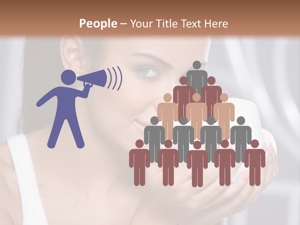 White Beautiful Woman PowerPoint Template