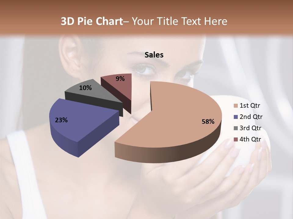 White Beautiful Woman PowerPoint Template