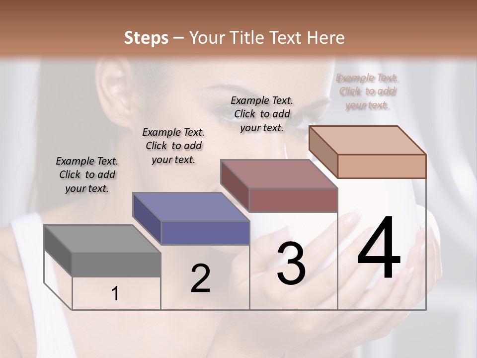 White Beautiful Woman PowerPoint Template