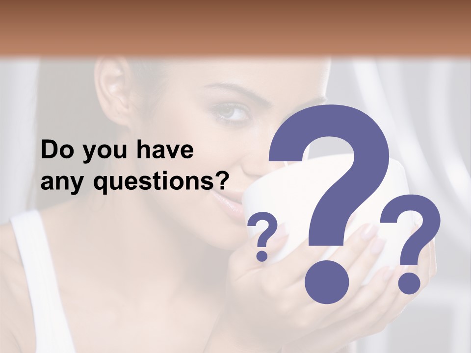 White Beautiful Woman PowerPoint Template