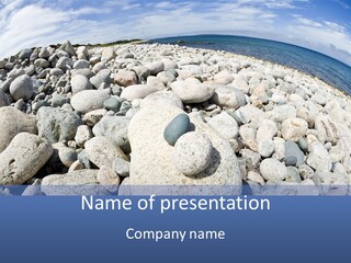 Beach Clouds Gravels PowerPoint Template