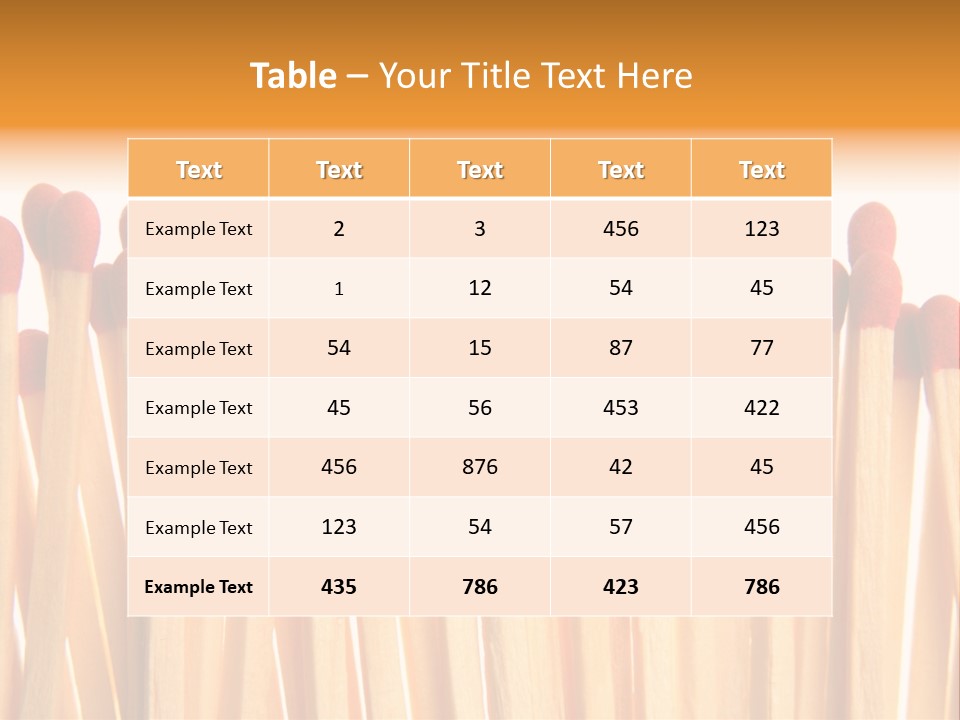 Matches PowerPoint Template