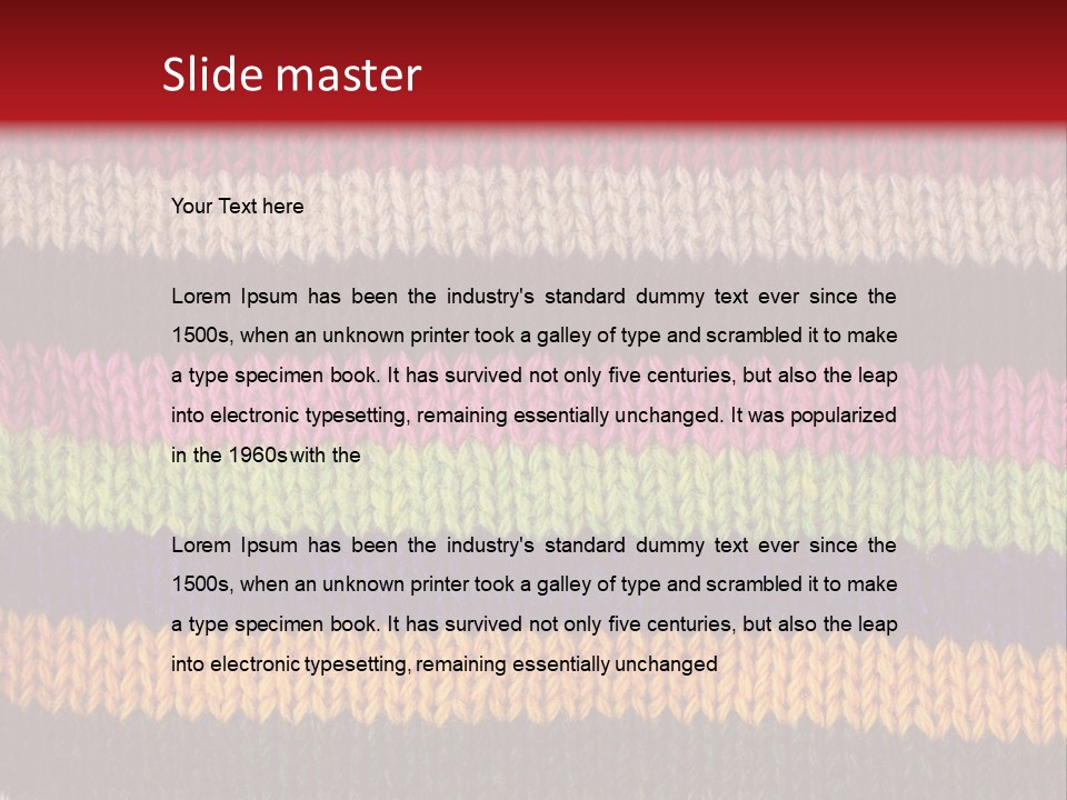 Thread Pink Fabric PowerPoint Template