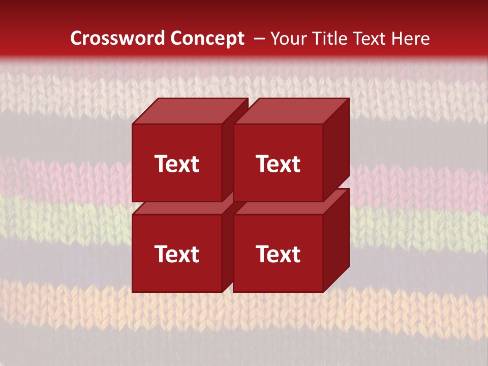 Thread Pink Fabric PowerPoint Template