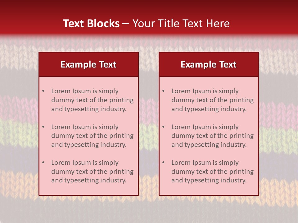 Thread Pink Fabric PowerPoint Template