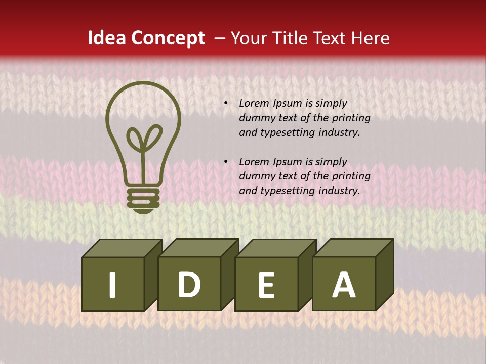 Thread Pink Fabric PowerPoint Template