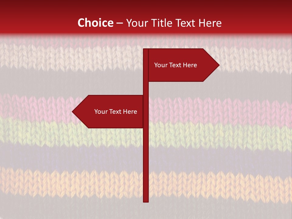 Thread Pink Fabric PowerPoint Template