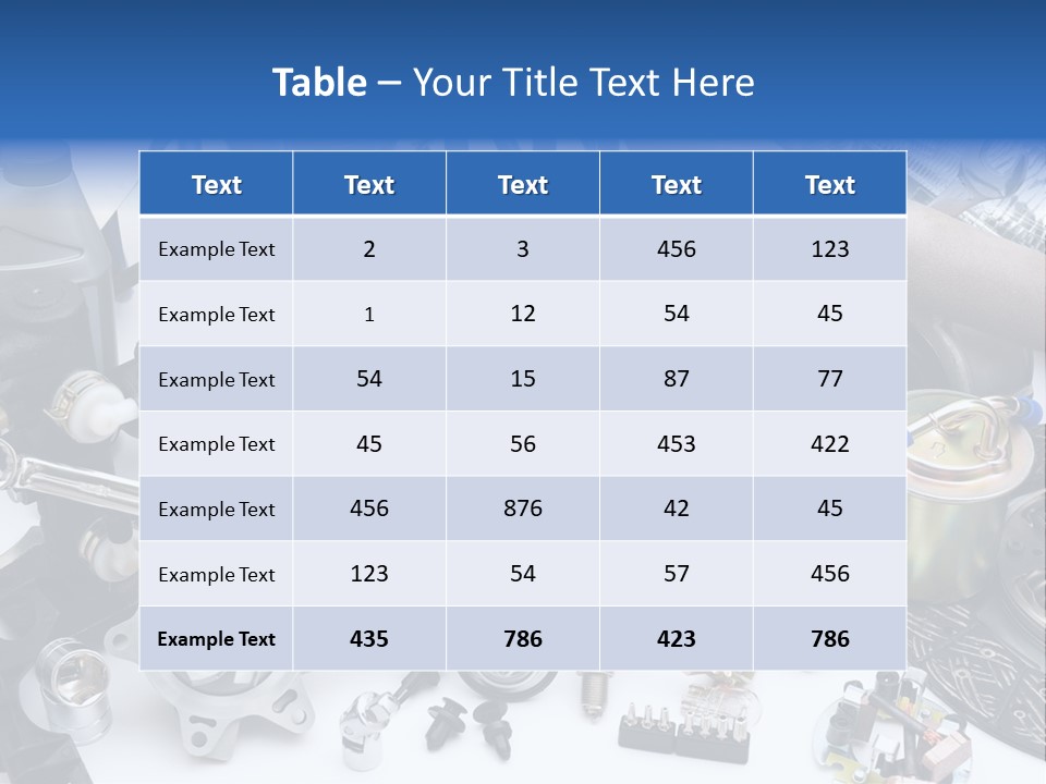 Auto Parts PowerPoint Template