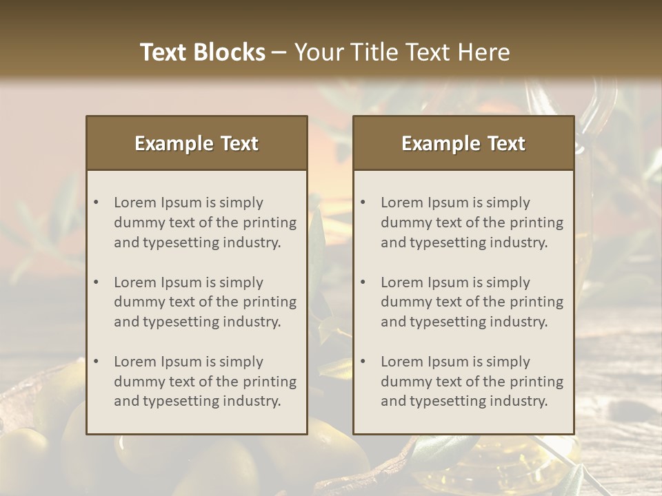 Olive Oil In Spain PowerPoint Template