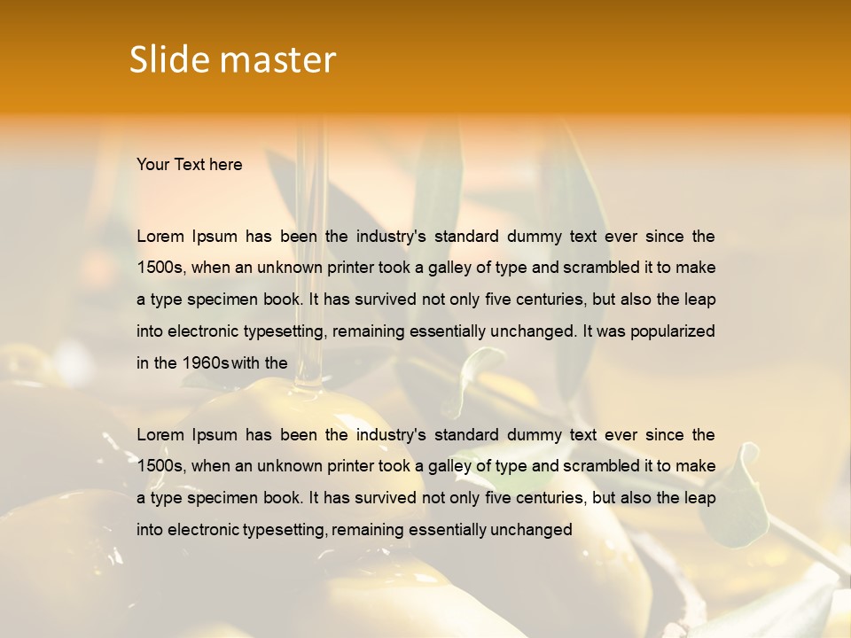 Olive Oil PowerPoint Template