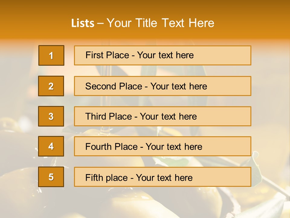 Olive Oil PowerPoint Template