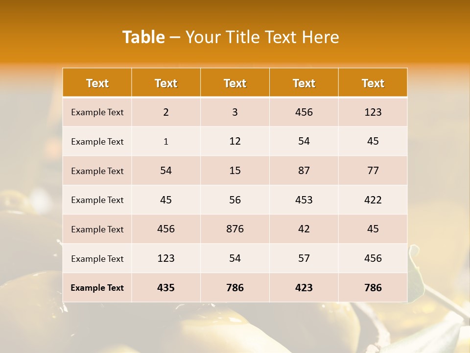Olive Oil PowerPoint Template