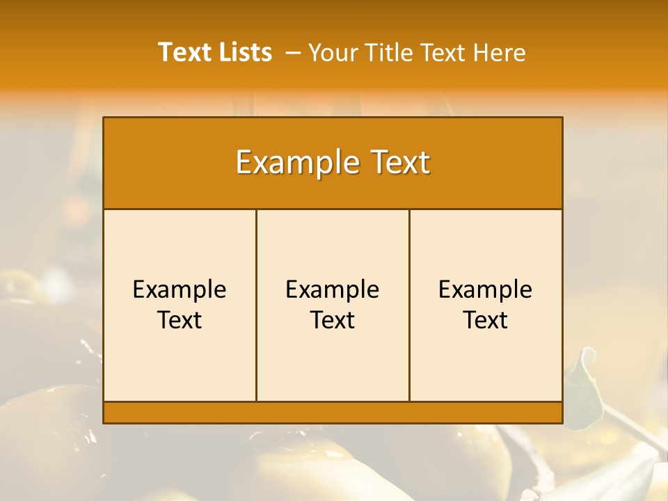 Olive Oil PowerPoint Template