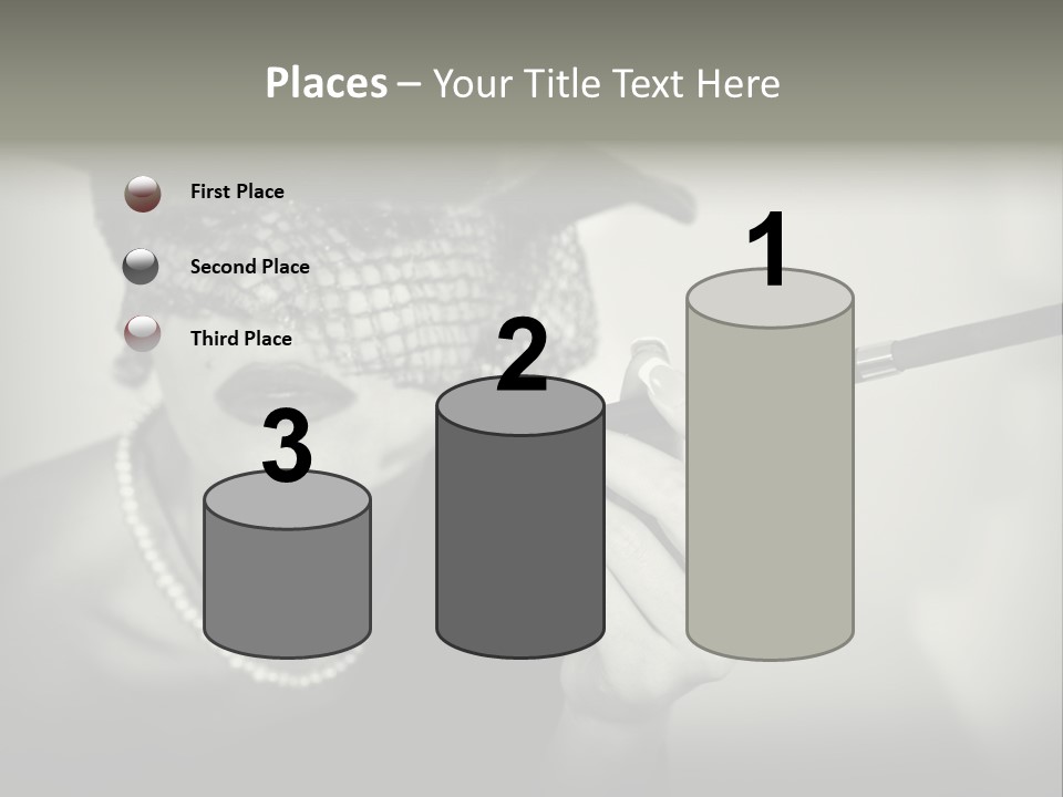 Woman With Cigarette PowerPoint Template