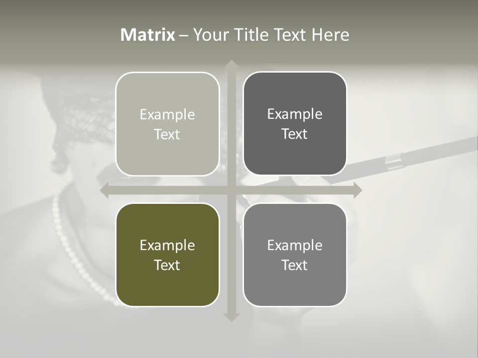 Woman With Cigarette PowerPoint Template