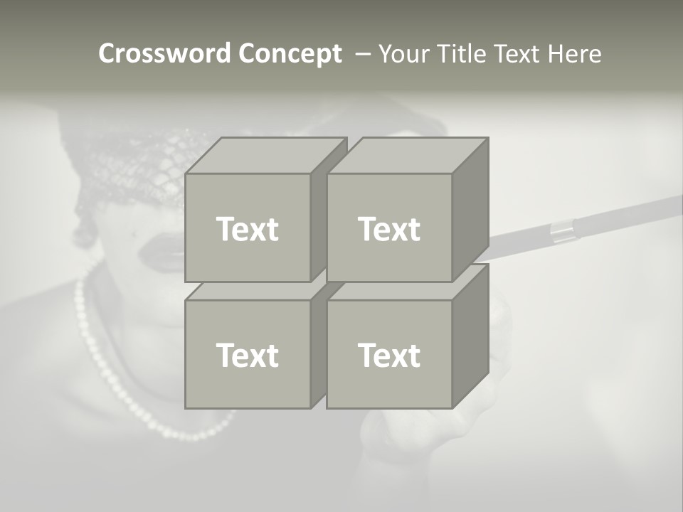 Woman With Cigarette PowerPoint Template