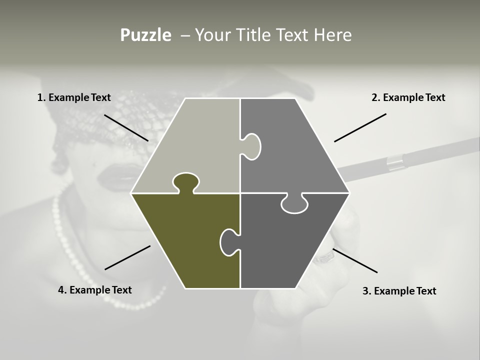 Woman With Cigarette PowerPoint Template