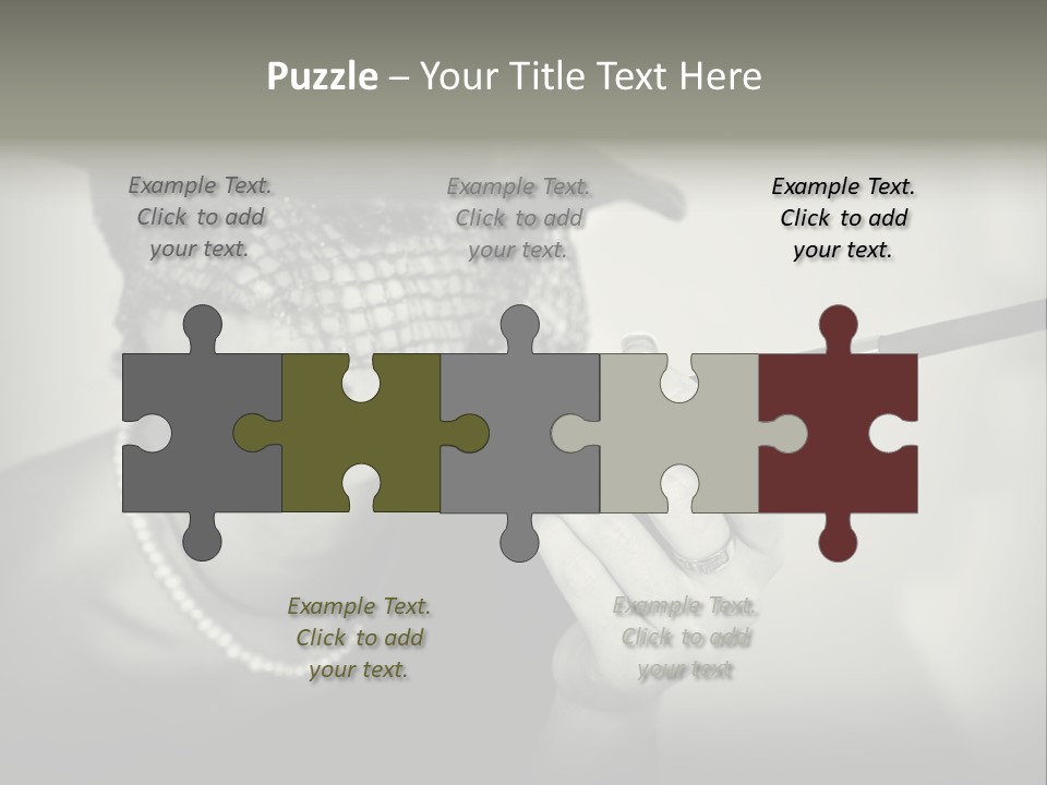 Woman With Cigarette PowerPoint Template